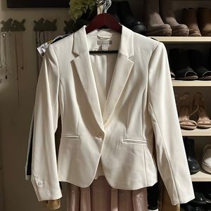 White one Button Blazer